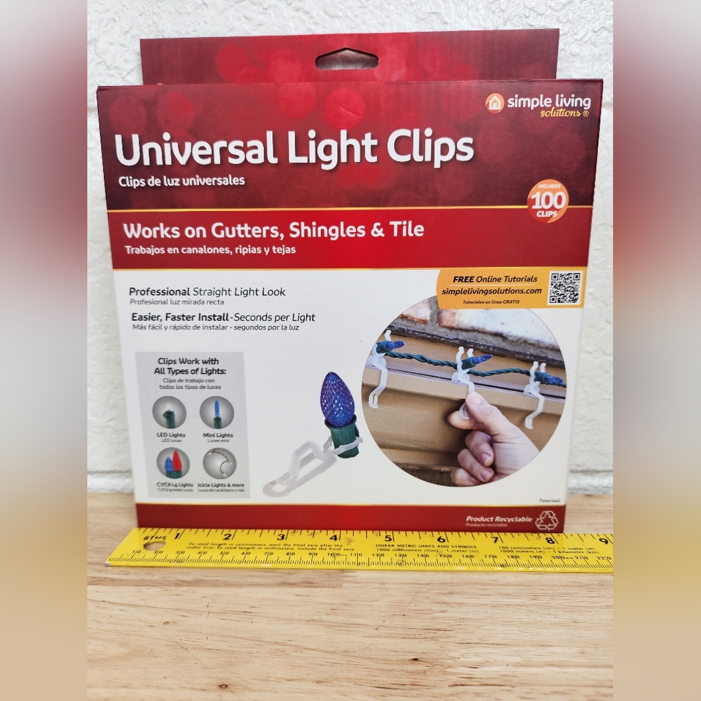 Simple Living Smart Christmas Universal Light Clips 100 New In Box White